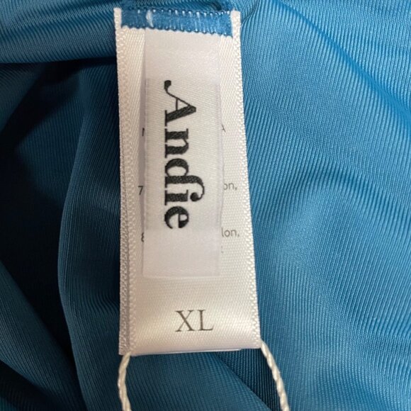 Andie The Calcos High Waisted Bikini Bottom Blue Green Sz XL - Picture 5 of 8